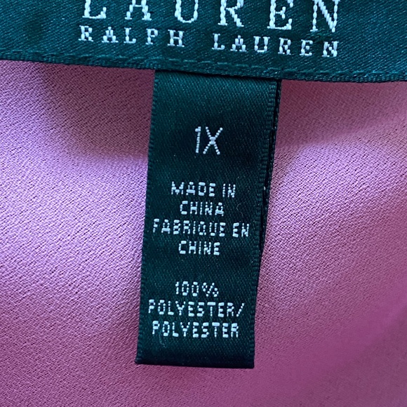 Ralph Lauren Floral Silk Crepe Blouse with camisole Sz 1X - Picture 4 of 7